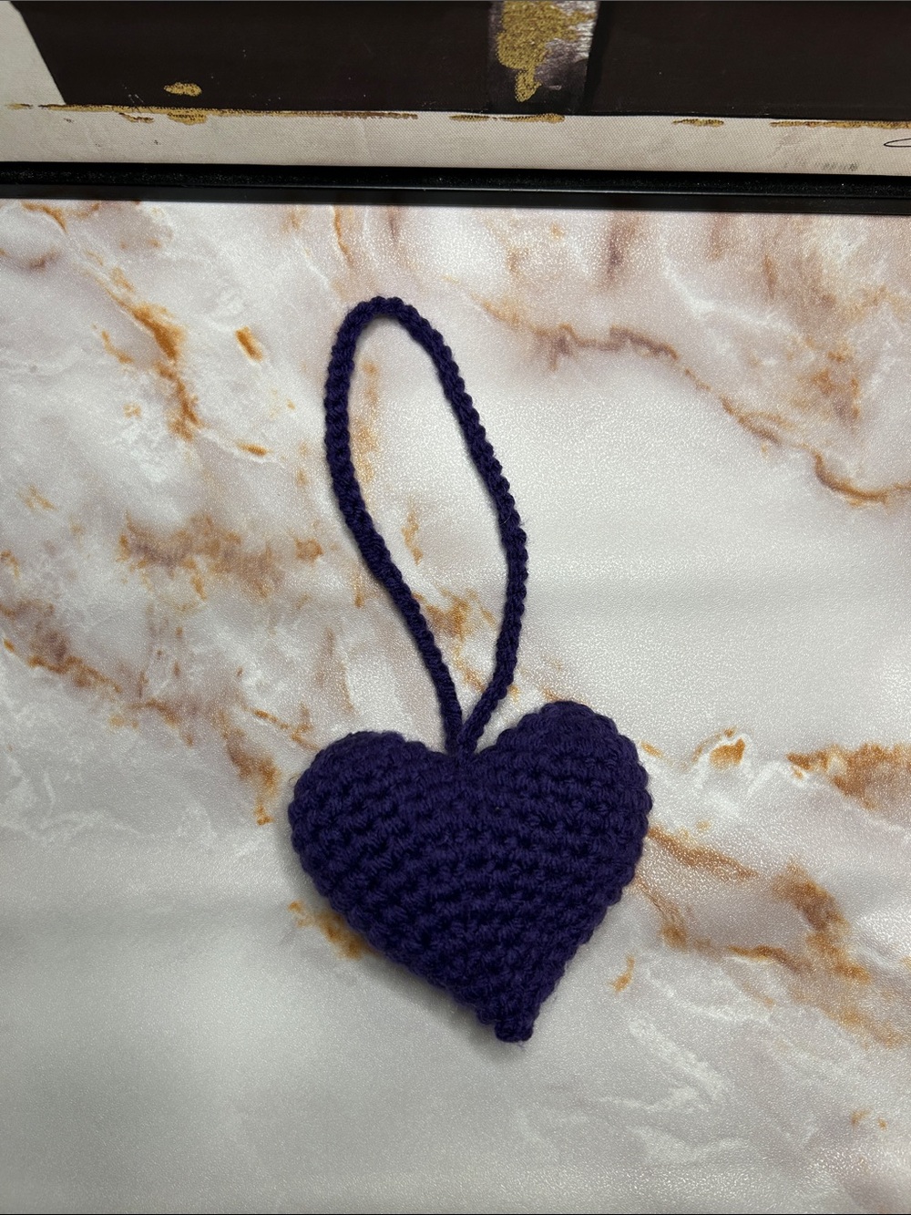 Heart Bag Charm -Handcrafted Crochet